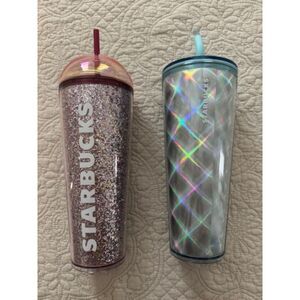 NWOT Starbucks limited edition Holiday 2024 2 tumblers with straws.